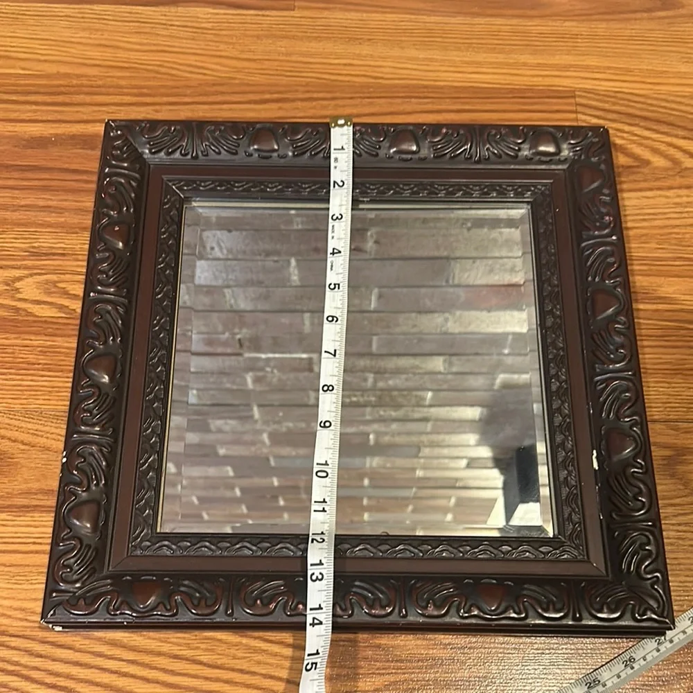 Elegant Brown Framed Wall Mirror